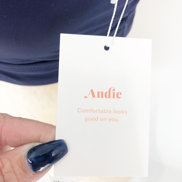 FINAL SALE: ANDIE SWIM Women's The Ventura Swim Top Medium Navy NWT - Picture 9 of 12